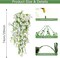 Artificial Flowers for Outdoors Fake Morning Glory Hanging Flower Decoration, 2 Pcs Realistic Faux Plants Petunias Trailing Vines, Spring Summer Decor for Porch Patio Balcony Planter Yard(White)